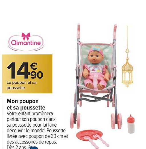 mon poupon et sa poussette aimantine