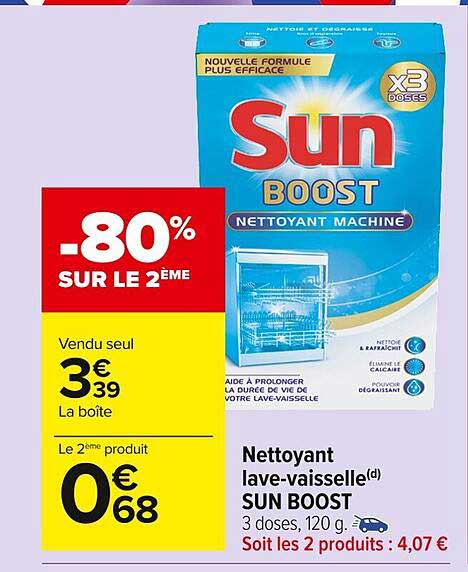 nettoyant lave-vaisselle sun boost