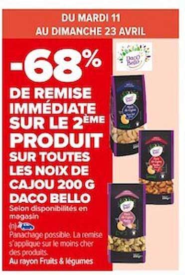 noix de cajou 200 g daco bello
