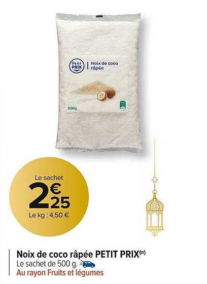 noix de coco râpée petit prix