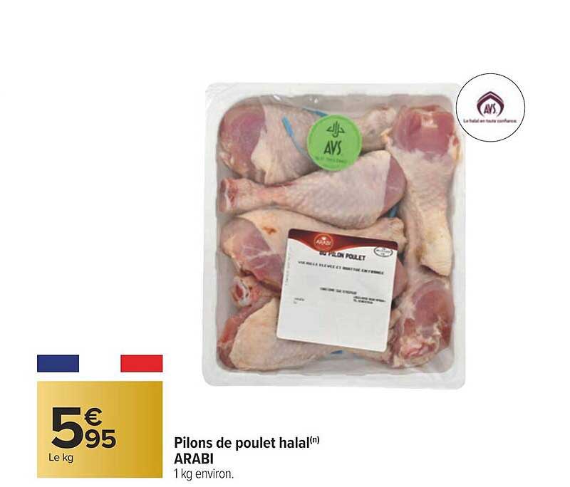 pilons de poulet halal arabi