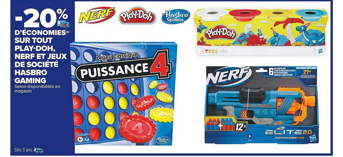 play-doh, nerf et jeux de société hasbro gaming