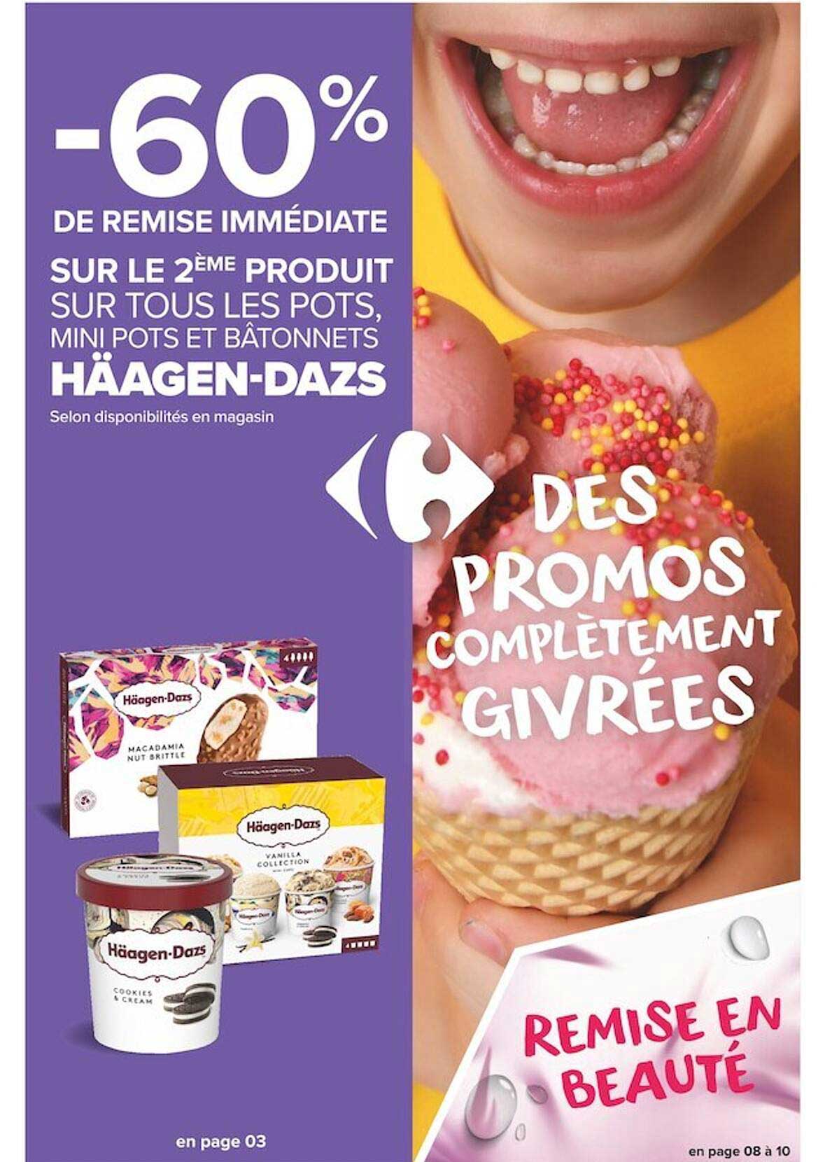 pots, mini pots et bâtonnets häagen-dazs