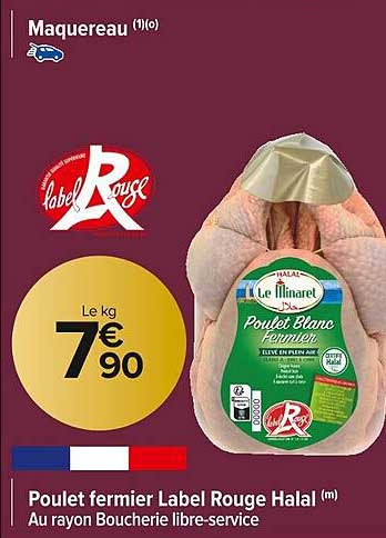 Poulet Fermier Label Rouge Halal