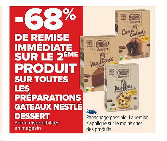préparations gâteaux nestlé dessert