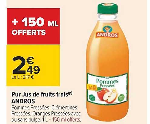 Pur Jus De Fruits Frais Andros