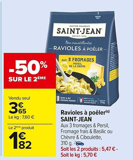 ravioles à poêler saint-jean