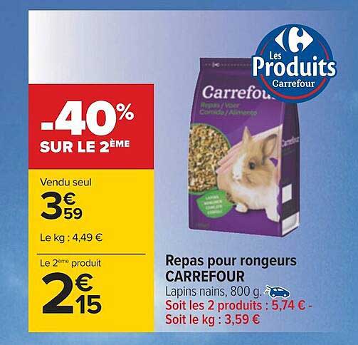 repas pour rongeurs carrefour