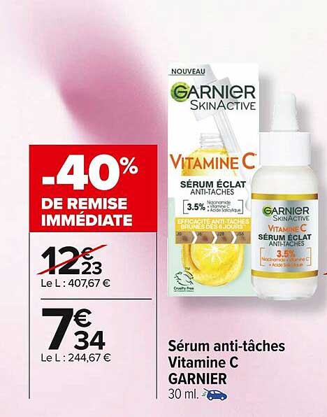sérum anti-tâches vitamine c garnier