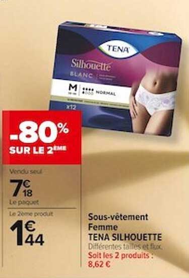 sous-vêtement femme tena silhouette