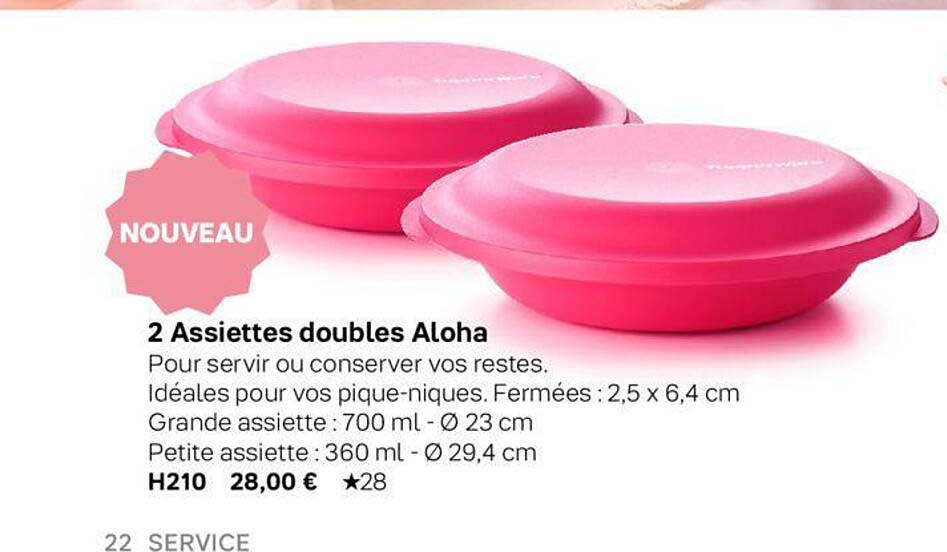 2 Assiettes Double Aloha
