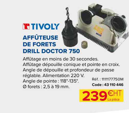 affûteuse de forets drill doctor 750