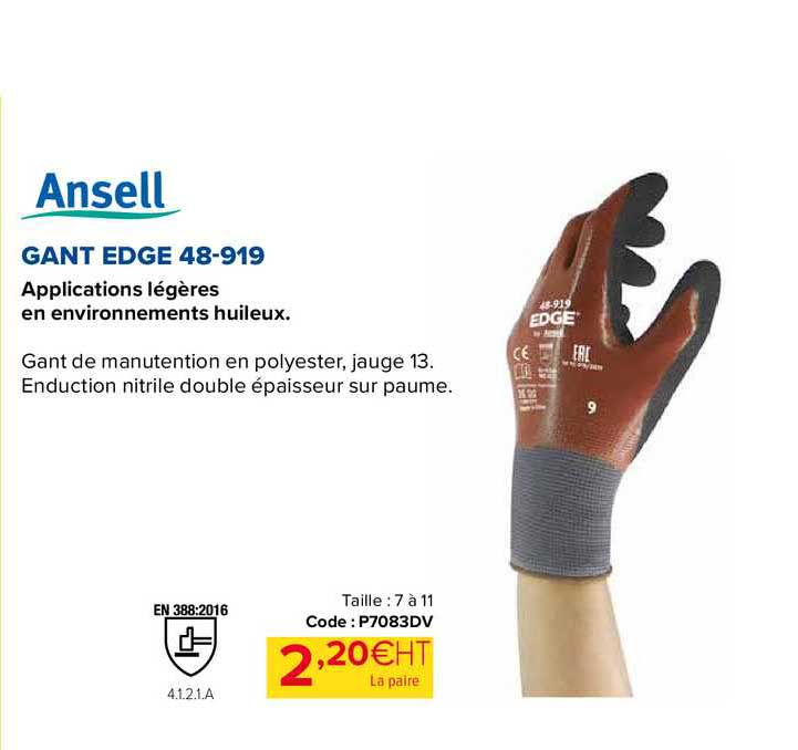 ansell gant edge 48-919