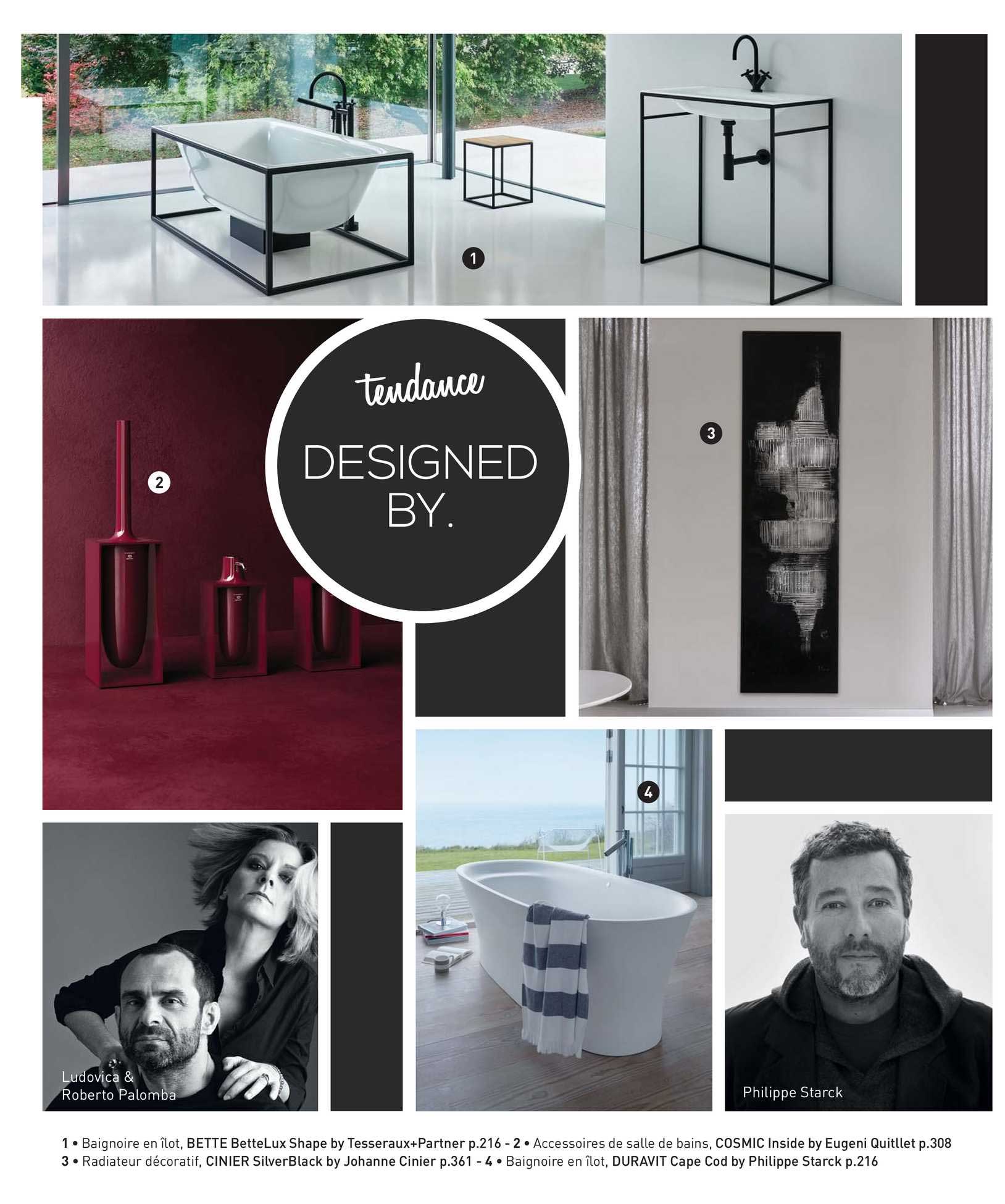 baignoire en îlot, bette, accessoires de salle de bain, cosmic, radiateur décoratif cinier, baignoire en îlot duravit