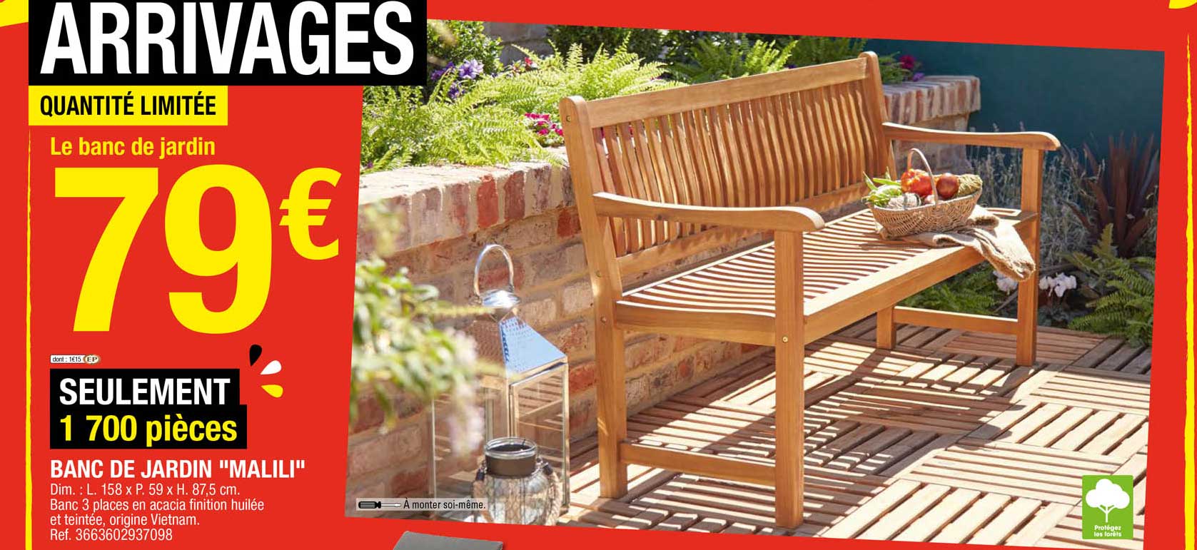 Banc De Jardin "malili"