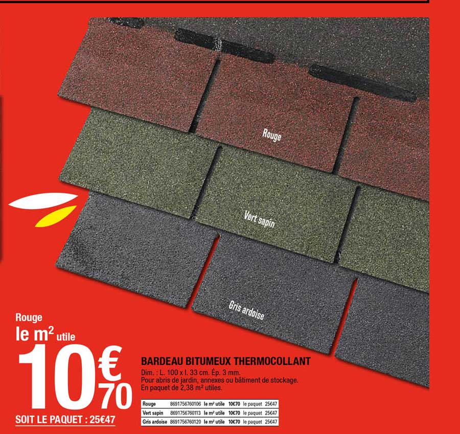 Bardeau Bitumeux Thermocollant