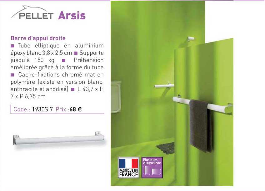 barre d'appui droite arsis pellet