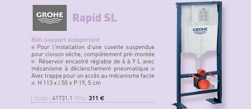 bâti-support autoportant rapid sl grohe