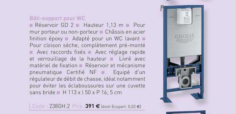 bâti-support pour wc