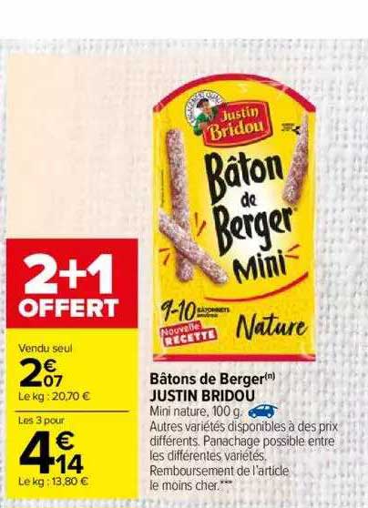 bâtons de berger justin bridou