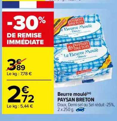 beurre moulé paysan breton