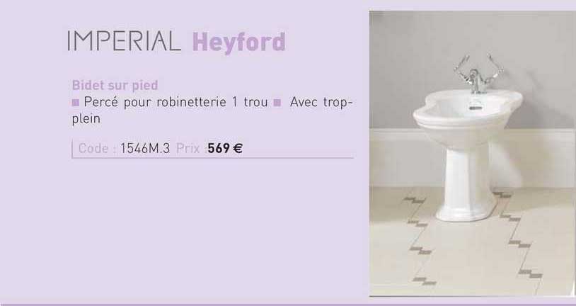 bidet sur pied heyford imperial