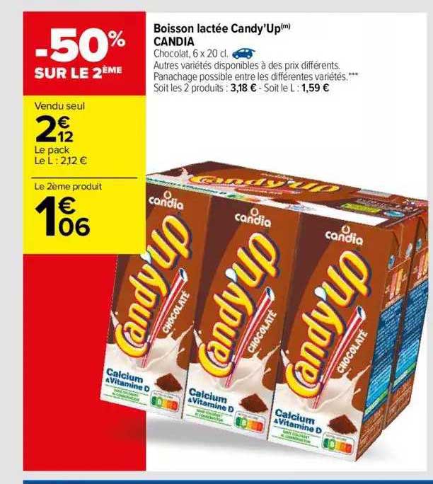 boisson lactée candy'up candia