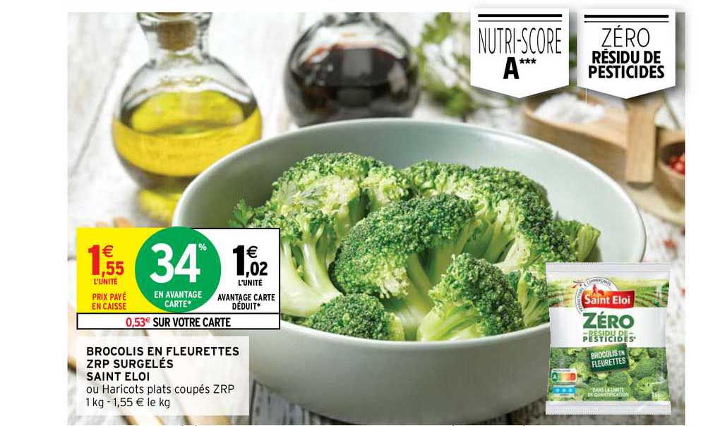 brocolis en fleurettes zrp surgelés saint eloi