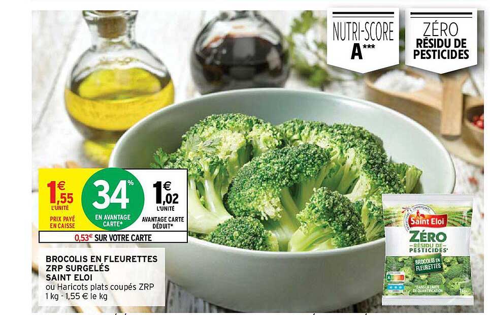 brocolis en fleurettes zrp surgelés saint éloi