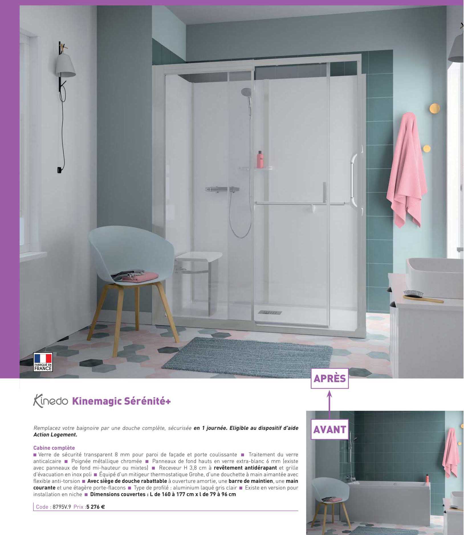 cabine complète kinemagic sérénité+ kinedo