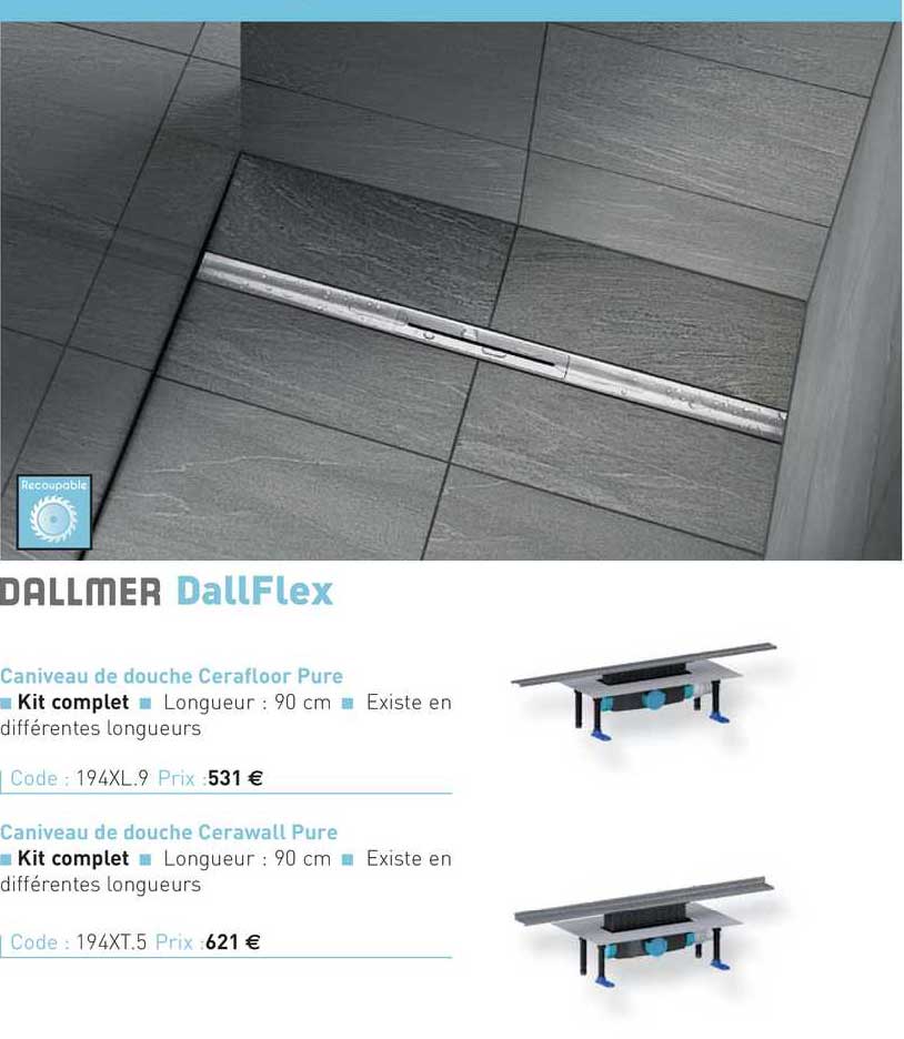 Caniveau De Douche Cerafloor Pure Dallflex Dallmer