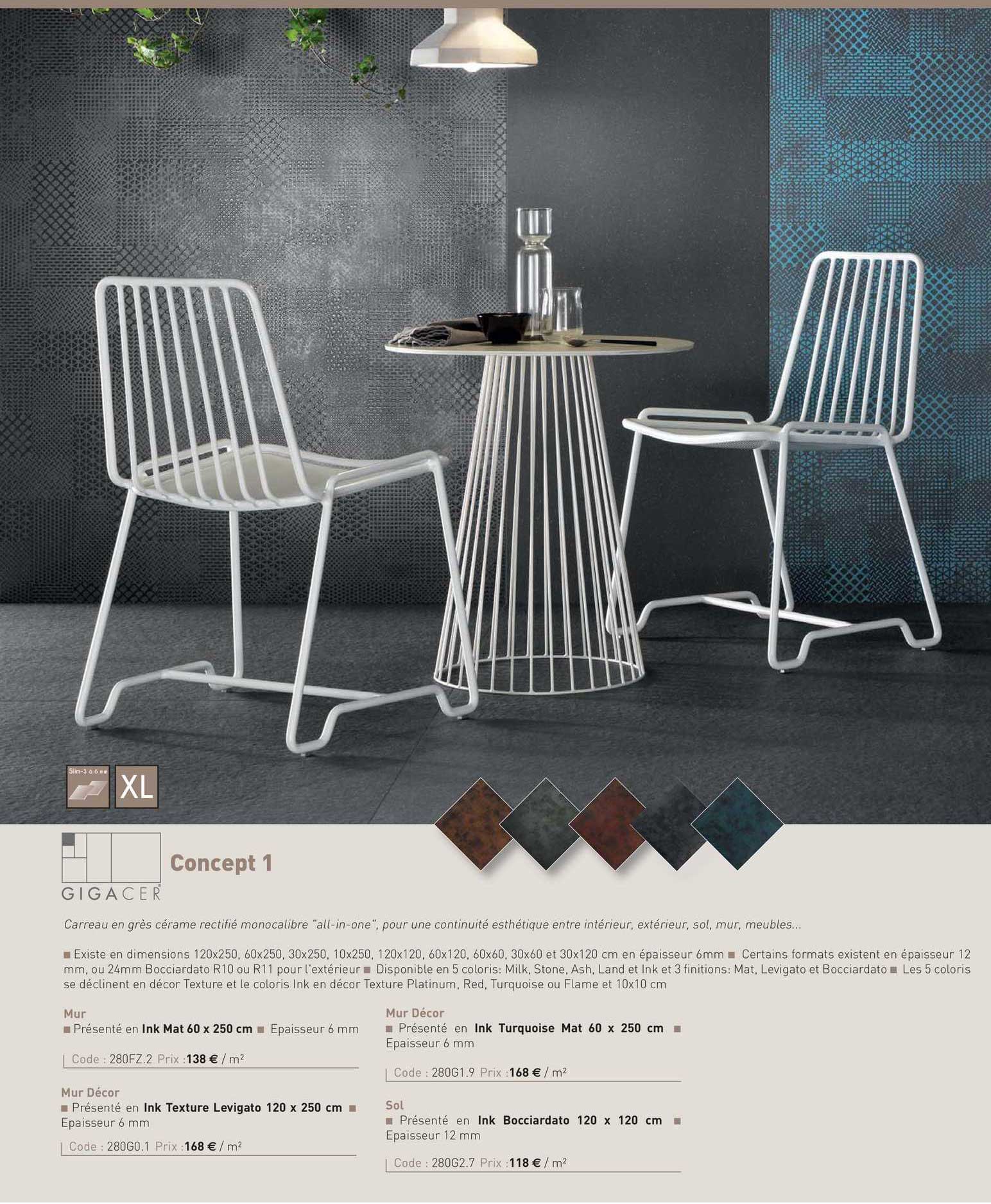 carreau en grès cérame concept 1 gigaces