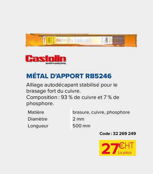 castolin métal d'apport RB5246