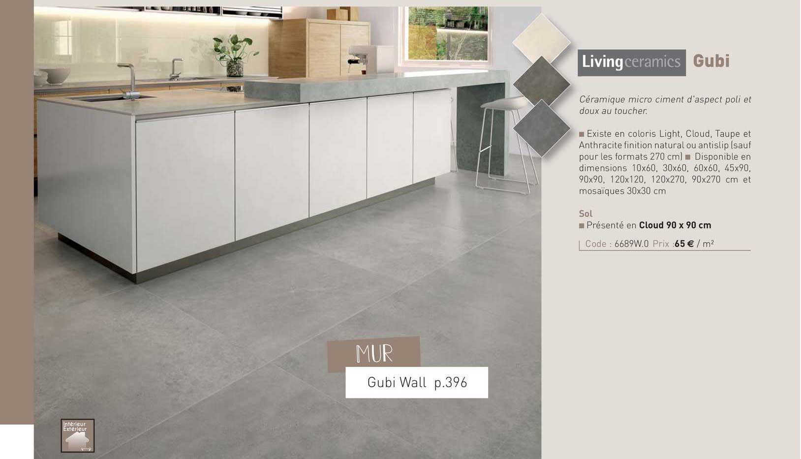 céramique micro ciment d'aspect poli et doux au toucher gubi living ceramics