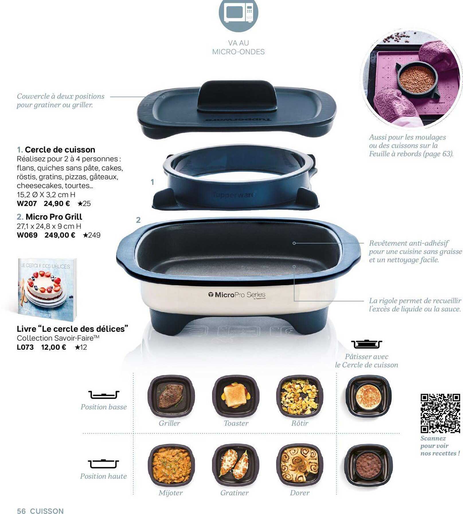 cercle de cuisson, micro pro grill, livre "le cercle des délices"