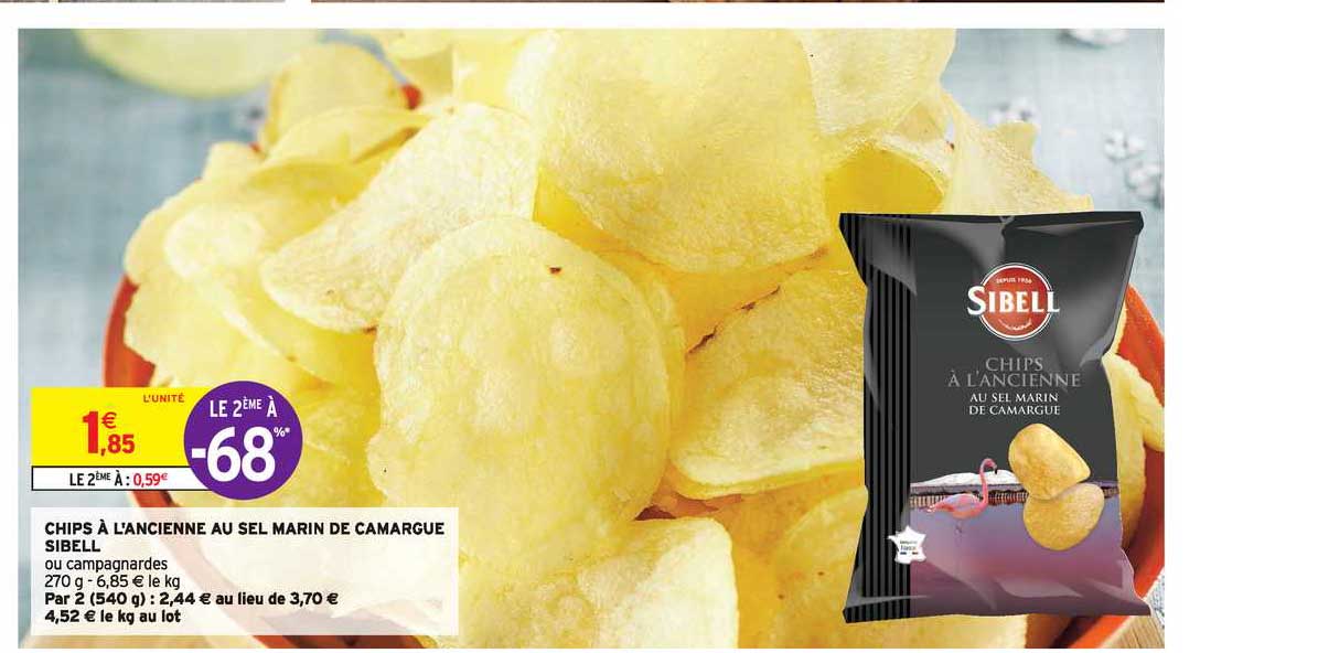 chips à l'ancienne au sel marin de camargue sibell