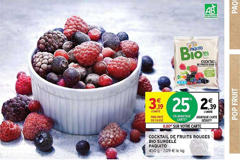 Cocktail De Fruits Rouges Bio Surgelé Paquito