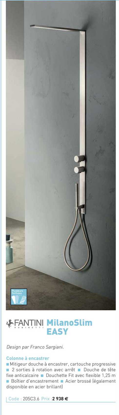 Colonne à Encastrer Milano Slim Easy Fantini