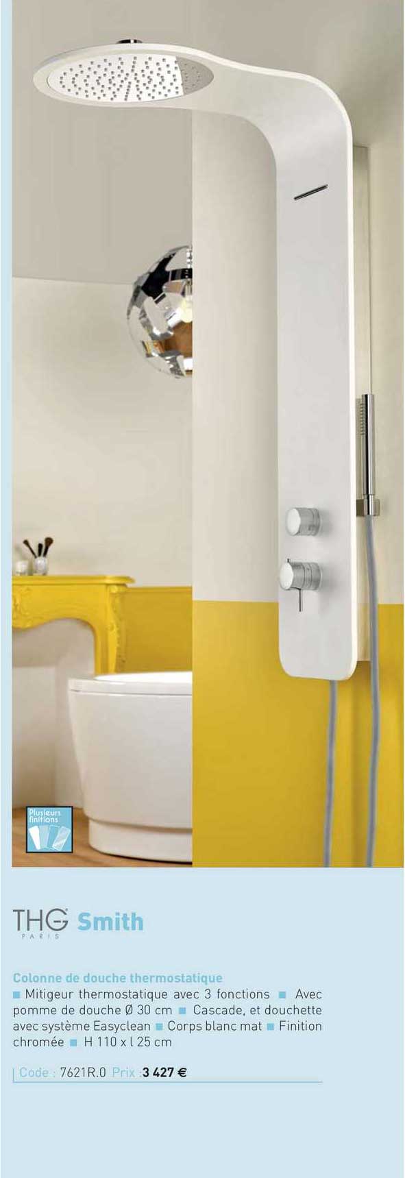 colonne de douche thermostatique smith thg