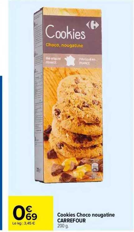 Cookies Choco Nougatine Carrefour