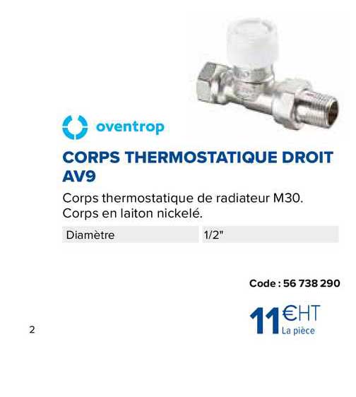 Corps Thermostatique Droit Av9
