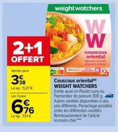 couscous oriental weight watchers