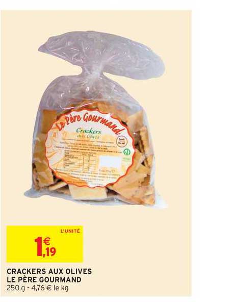 crackers aux olives le père gourmand