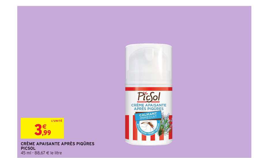 crème apaisante après piqûres picsol