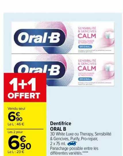 dentifrice oral b