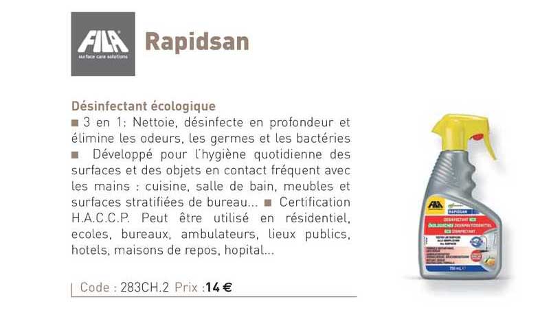 Désinfectant écologique Rapidsan Fil