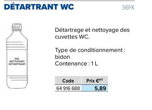 Détartrant Wc