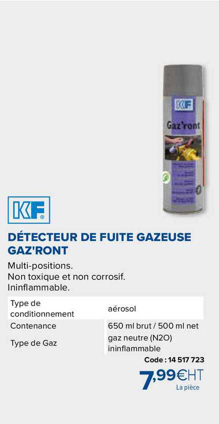 détecteur de fuite gazeuse gaz'ront