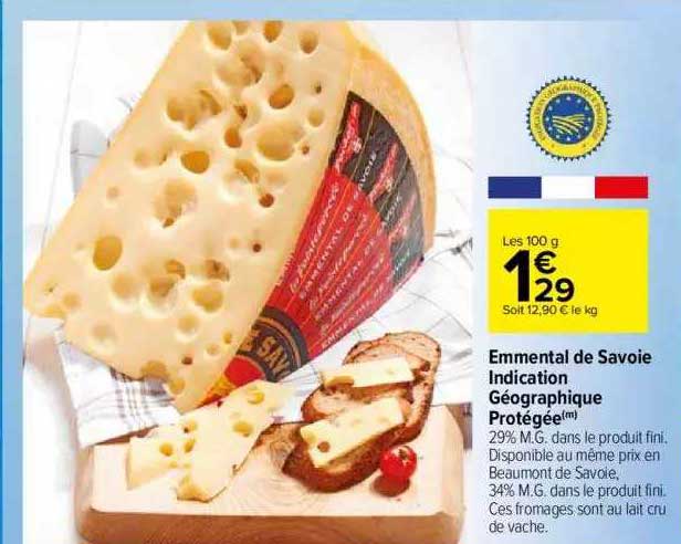 emmental de savoie indication géographique protégée