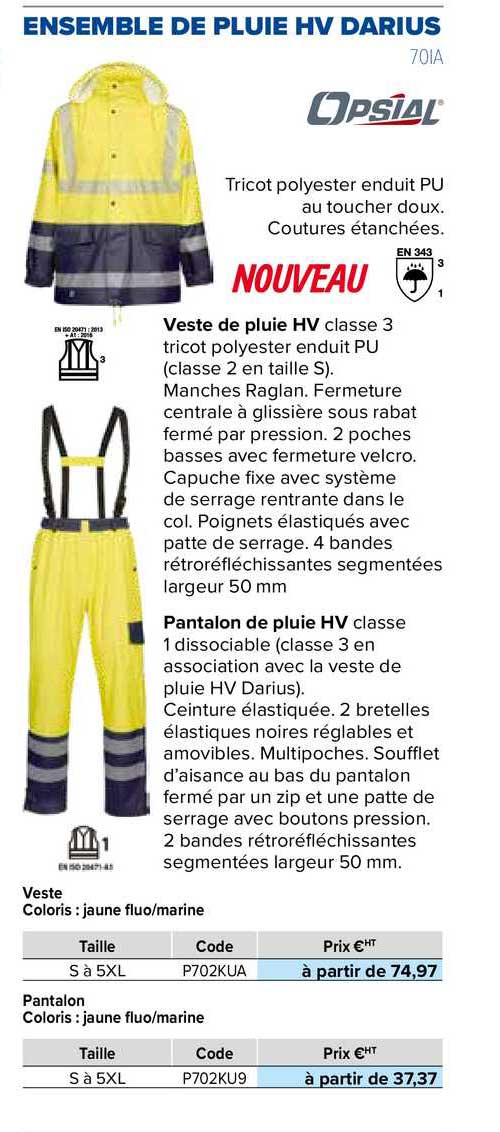 ensemble de pluie hv darius opsial